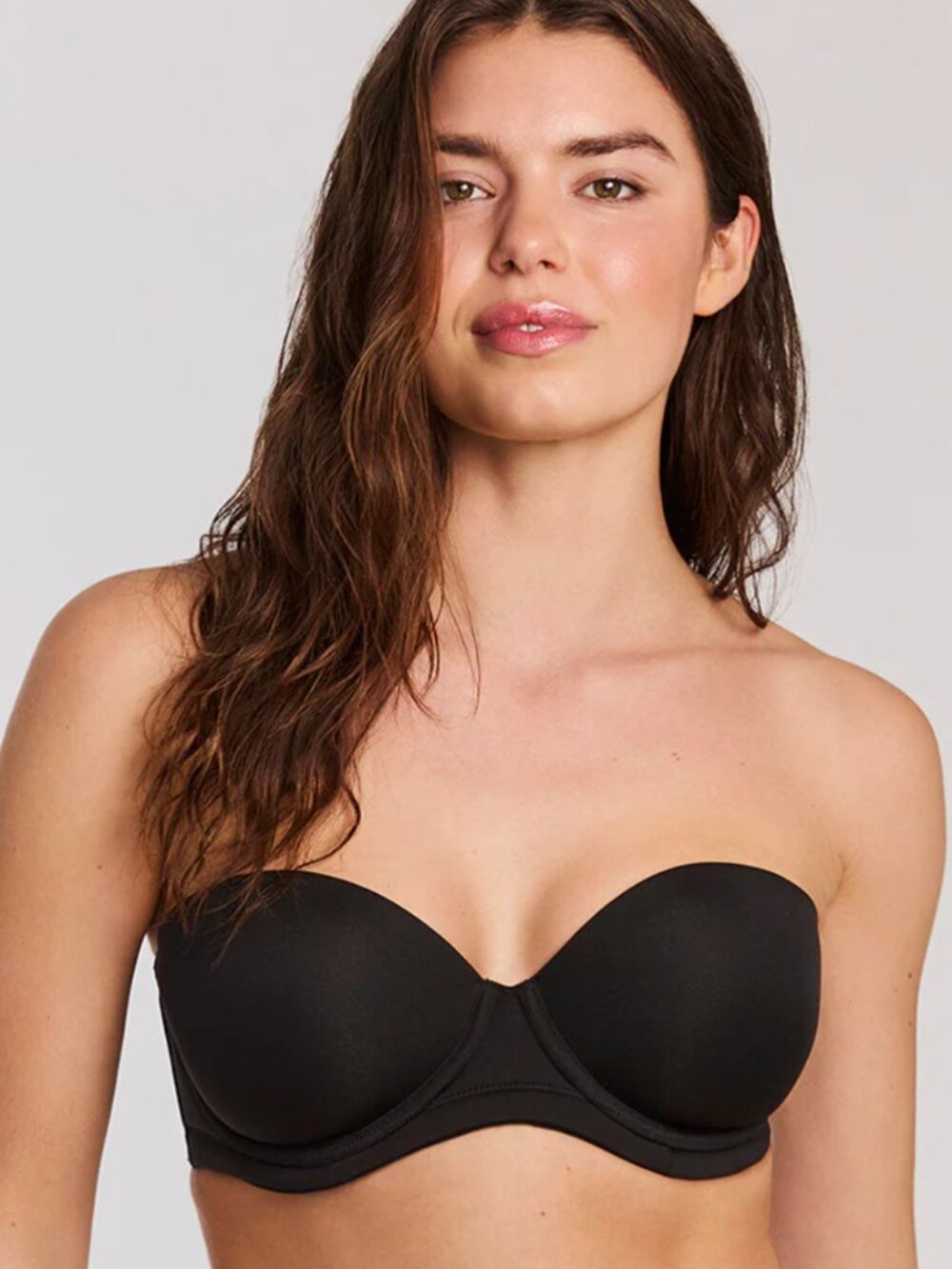 Wacoal 854119 Red Carpet Strapless Underwire T-Shirt Bra --NO STRAPS-- 34H Black